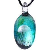 Jellyfish Pendant - Aqua Silver Glow 83103W View 2