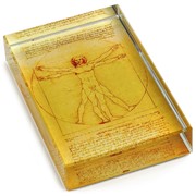 DeskPop Crystal Paperweight - Vitruvian Man 51104VIT View 2
