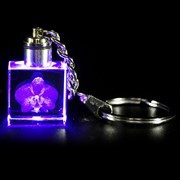 Crystal Keychain - Orchid Purple LED 51912ORC View 2