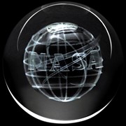 Crystal Paperweight - NASA Insignia 51403NASA View 2