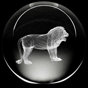 Crystal Paperweight - Lion 51406LN View 2