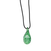 Teardrop Jellyfish Pendant - White/Green Glow 83204W View 3