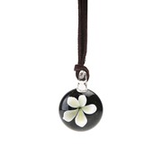 Glass Pendant - Plumeria 83301BLK View 3