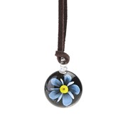 Glass Pendant - Forget-Me-Not 83302BLK View 3