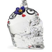 Glassdelights Ornament - Skull with Blue Flower 26918B View 3