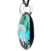 Jellyfish Pendant - Aqua Silver Glow 83103W View 3