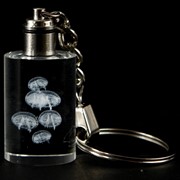 Crystal Keychain - Moon Jelly, Blue LED 51904B View 3