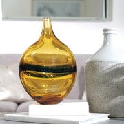 Teardrop Loop Vase - Amber/Aqua 26729A View 3