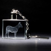 Crystal Keychain - Zebra 51915ZB View 3
