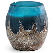 Glisten + Glass Candle Blue Sandstone 28211B-CL View 3