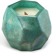 Glisten + Glass Candle - Geometrix Patina Copper 28301PC-CL View 3