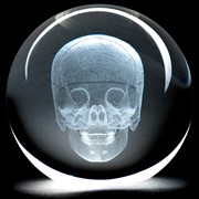 Crystal Paperweight - Human Skull 51409SK View 3