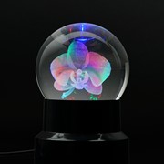 Orchid Crystal Paperweight 51405ORC View 3