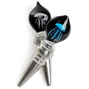 Jellyfish Wine Stopper - Blue/Black Glow 83901B View 4