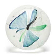 Small Paperweight - Butterfly Blue Glow 95279 View 4