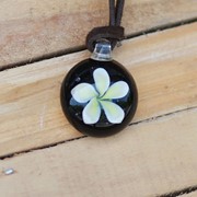 Glass Pendant - Plumeria 83301BLK View 4