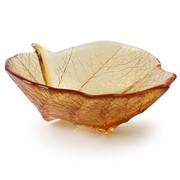 Small Leaf Bowl - Amber 503012A View 4