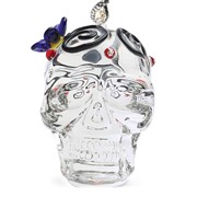 Glassdelights Ornament - Skull with Blue Flower 26918B View 4