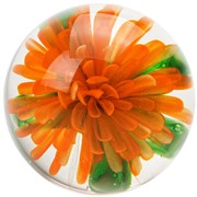 Medium Paperweight - Chrysanthemum Orange Glow 86124OR View 4