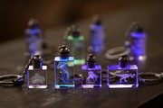 Crystal Keychain - T-Rex Blue LED 51914TR View 4