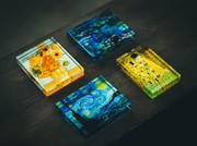 DeskPop Crystal Paperweight - Water Lilies 51105WL View 4