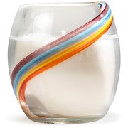 Glisten + Glass Candle - Rainbow Stripe 28209RB-CL View 4
