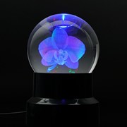 Orchid Crystal Paperweight 51405ORC View 4
