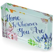 DeskPop Crystal Paperweight - Home is Wherever You Are 51105HOM View 5