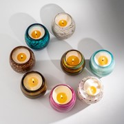 Glisten + Glass Candle Zebra Glow 28205ZB-CL View 6