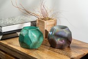 Glisten + Glass Candle - Geometrix Patina Copper 28301PC-CL View 5