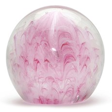 Small Paperweight - Pink Feather Glow