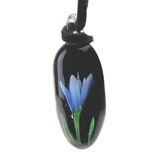Floral Pendant - Tulip, Blue