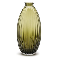 Ribbed Beehive Olive Vase