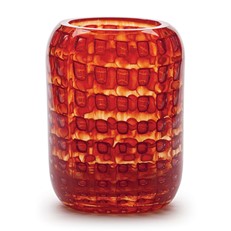 Cubic Beehive Vase - Coral