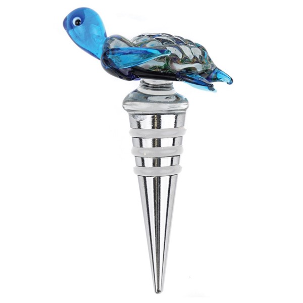 Blue Sea Turtle Wine Stopper