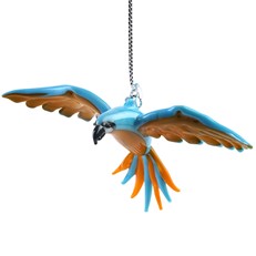 Glassdelights Ornament Flying Macaw - Blue/Gold