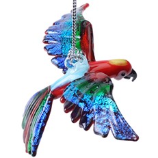Glassdelights Ornament Flying Macaw - Scarlet
