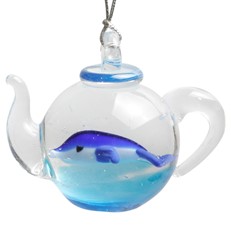 Teapot Ornament - Dolphin