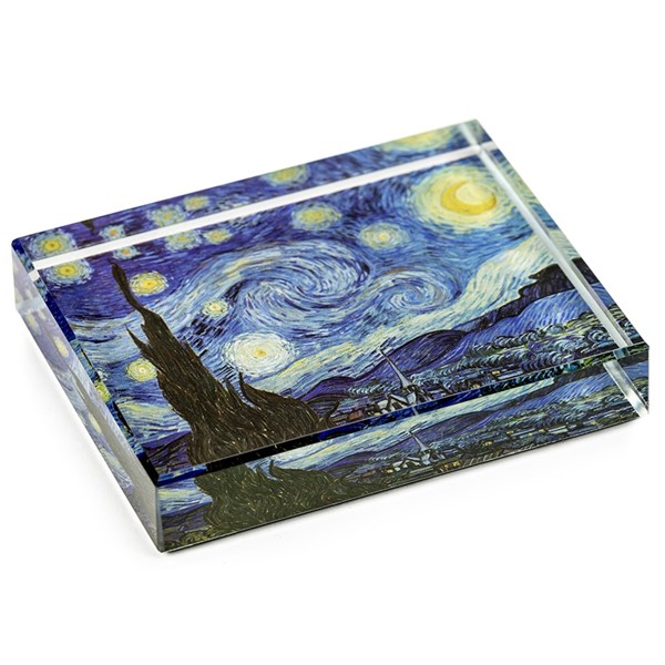 DeskPop Crystal Paperweight - Starry Night