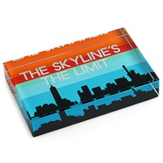 Deskpop Crystal Paperweight - New York Skyline