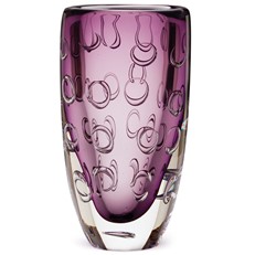 Glass Funnel Ring Vase Grape