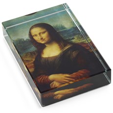 DeskPop Crystal Paperweight - Mona Lisa